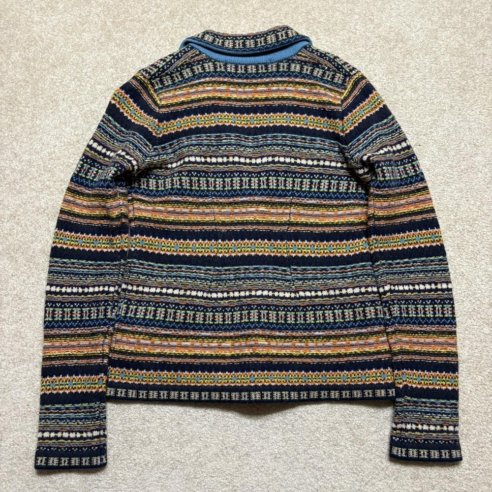 Anthropologie Sparrow Cardigan Sweater Womens Small Multicolor Fair Isle Wool - Picture 2 of 9